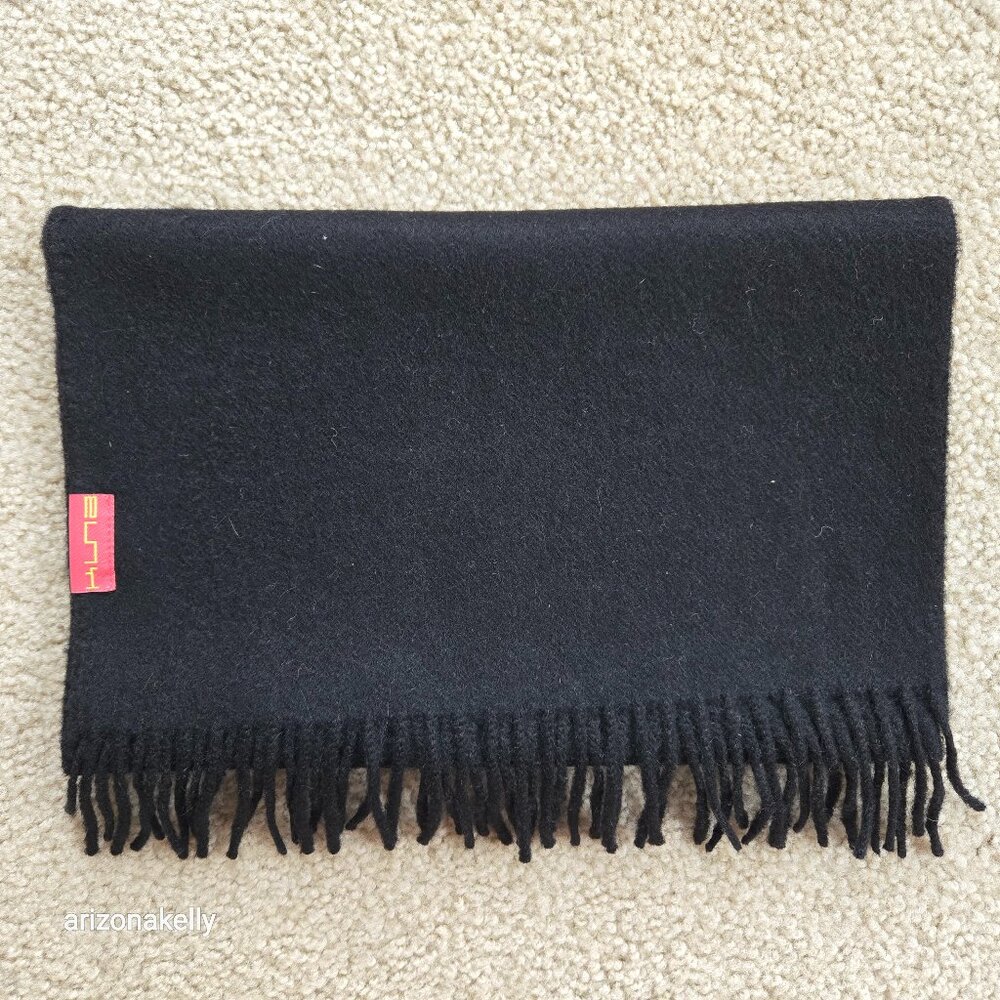 NWOT Royal Alpaca Scarf {{{{SOFT & LUX}}}} Black - Picture 6 of 13